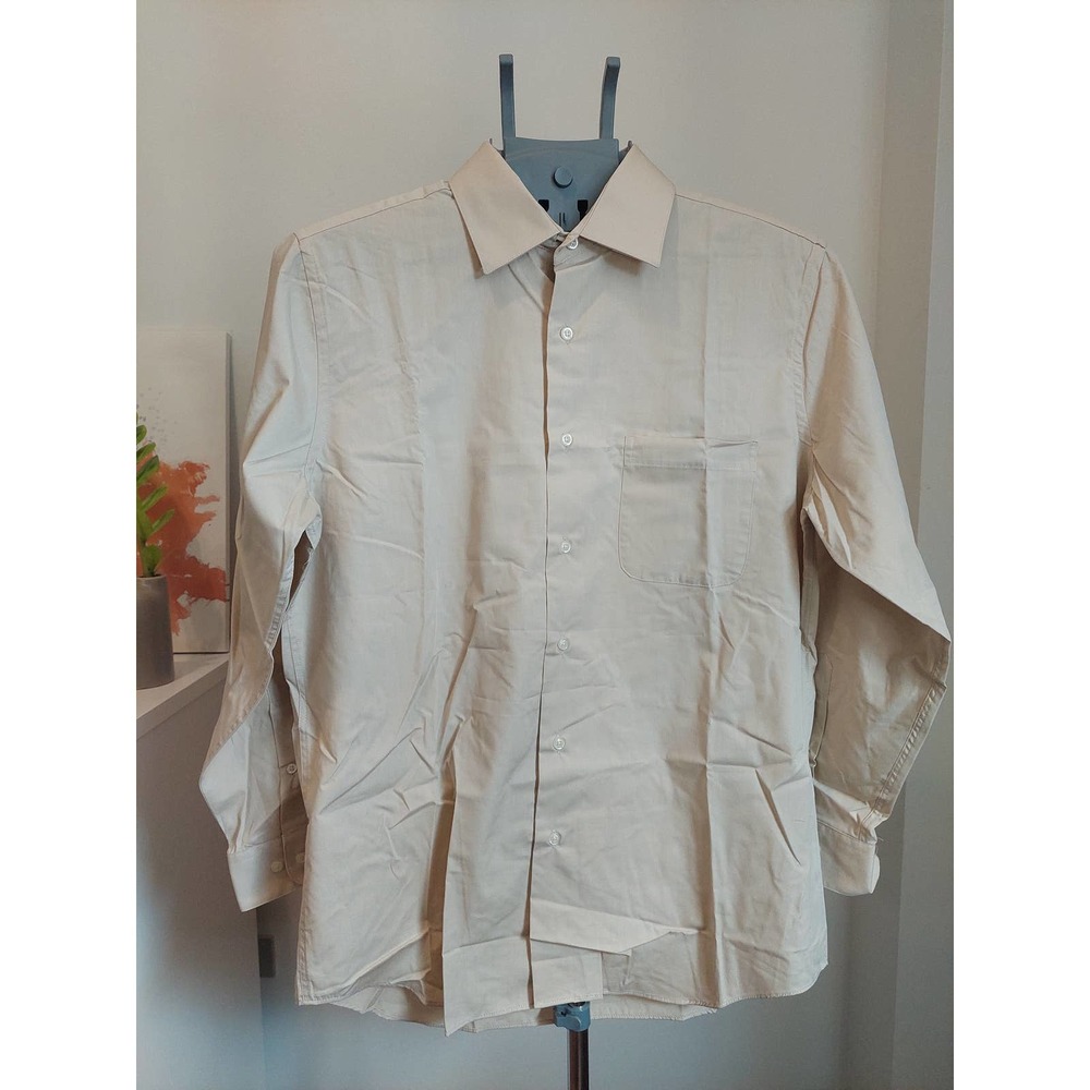 Croft & Barrow Men's Classic Fit Long Sleeve Shirt Off-White Size M